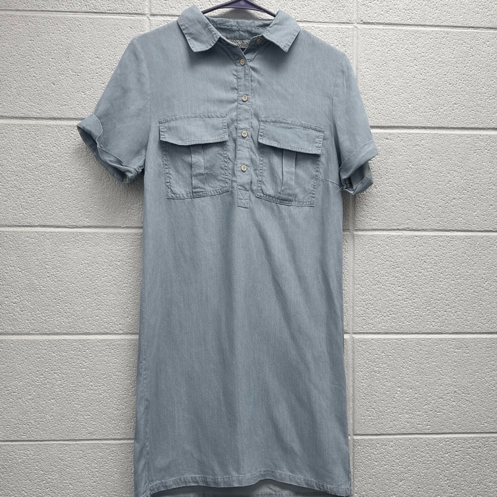 J. Gee Chambray Shirt Dress Lyocell‎ Denim Dress Size Small
